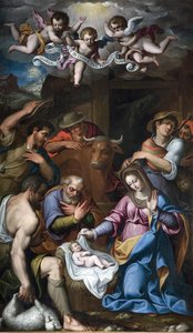 Aanbidding van de Herders door Paolo Camillo Landriani
